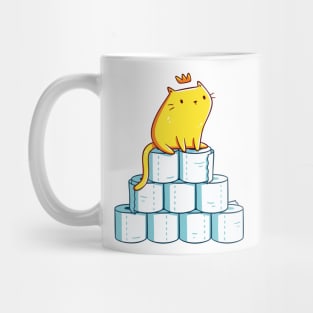 Toilet Paper King, Quarantine Essentials, Kawaii Cute Orange Cat Mug